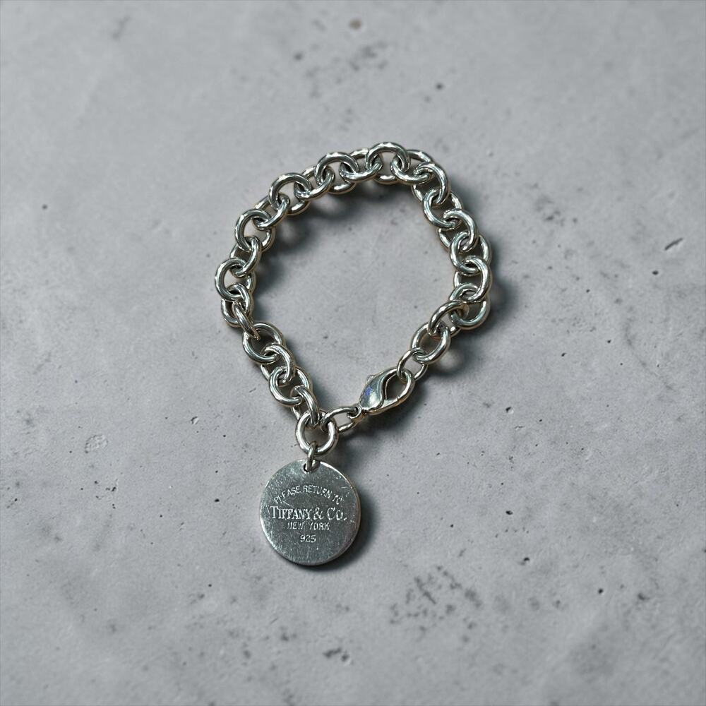Tiffany & Co. Return to Tiffany Sterling Silver 7.5" Round Tag Bracelet